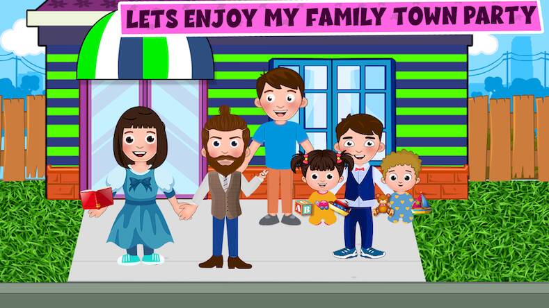 Скачать взломанную My Family Town Playhouse Party [Мод меню] MOD apk на Андроид