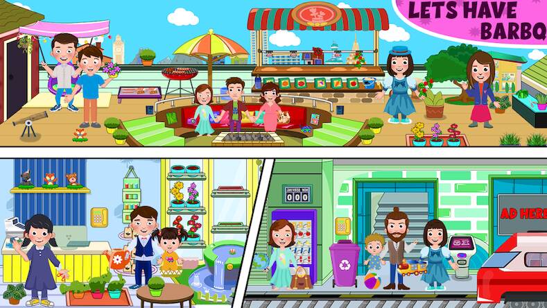 Скачать взломанную My Family Town Playhouse Party [Мод меню] MOD apk на Андроид