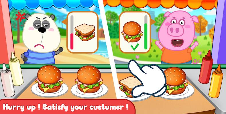 Скачать взломанную Wolfoo Cooking Game - Sandwich [Много монет] MOD apk на Андроид