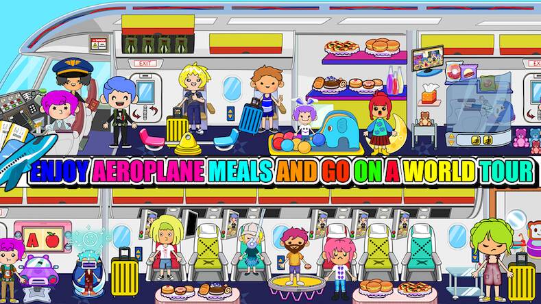 Скачать взломанную My Airport City : Pretend Town [Мод меню] MOD apk на Андроид