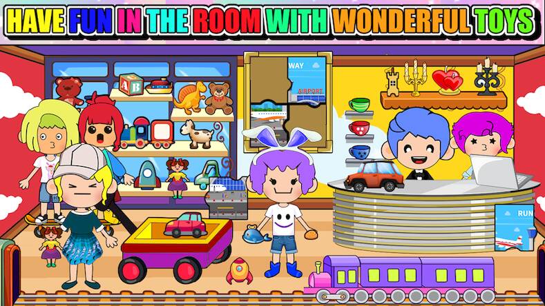 Скачать взломанную My Airport City : Pretend Town [Мод меню] MOD apk на Андроид