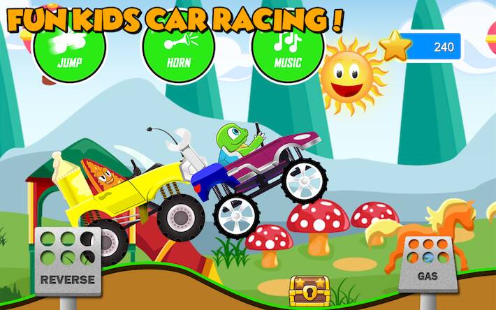 Скачать взломанную Fun Kids Car Racing Game [Много монет] MOD apk на Андроид