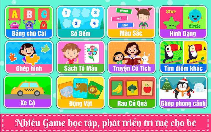 Скачать взломанную Bé Học Bảng Chữ Cái, Số Đếm [Мод меню] MOD apk на Андроид
