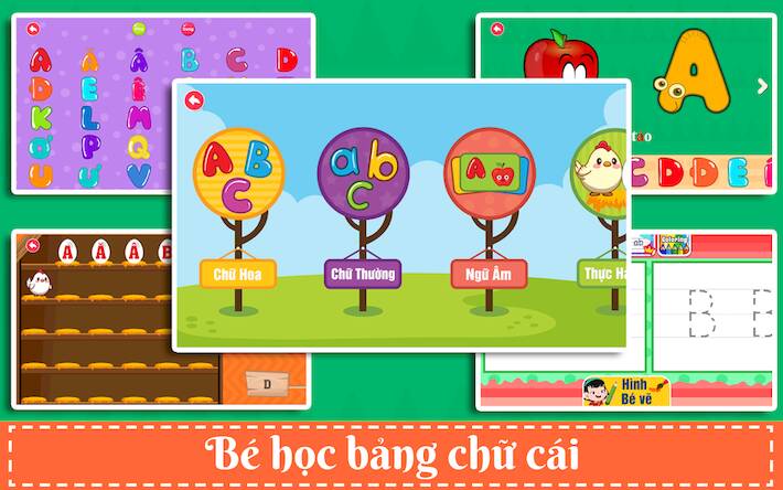 Скачать взломанную Bé Học Bảng Chữ Cái, Số Đếm [Мод меню] MOD apk на Андроид