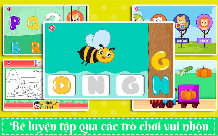 Скачать взломанную Bé Học Bảng Chữ Cái, Số Đếm [Мод меню] MOD apk на Андроид