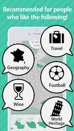 Скачать взломанную E. Learning France Map Puzzle [Мод меню] MOD apk на Андроид