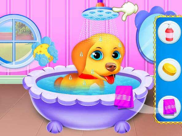 Скачать взломанную Pet Puppy Care Dog Games [Много монет] MOD apk на Андроид