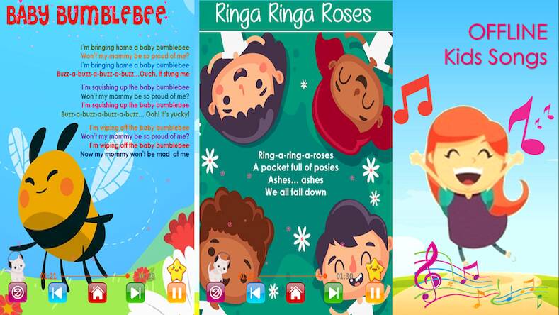 Скачать взломанную Nursery Rhymes - Kids Songs [Много монет] MOD apk на Андроид